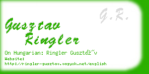 gusztav ringler business card